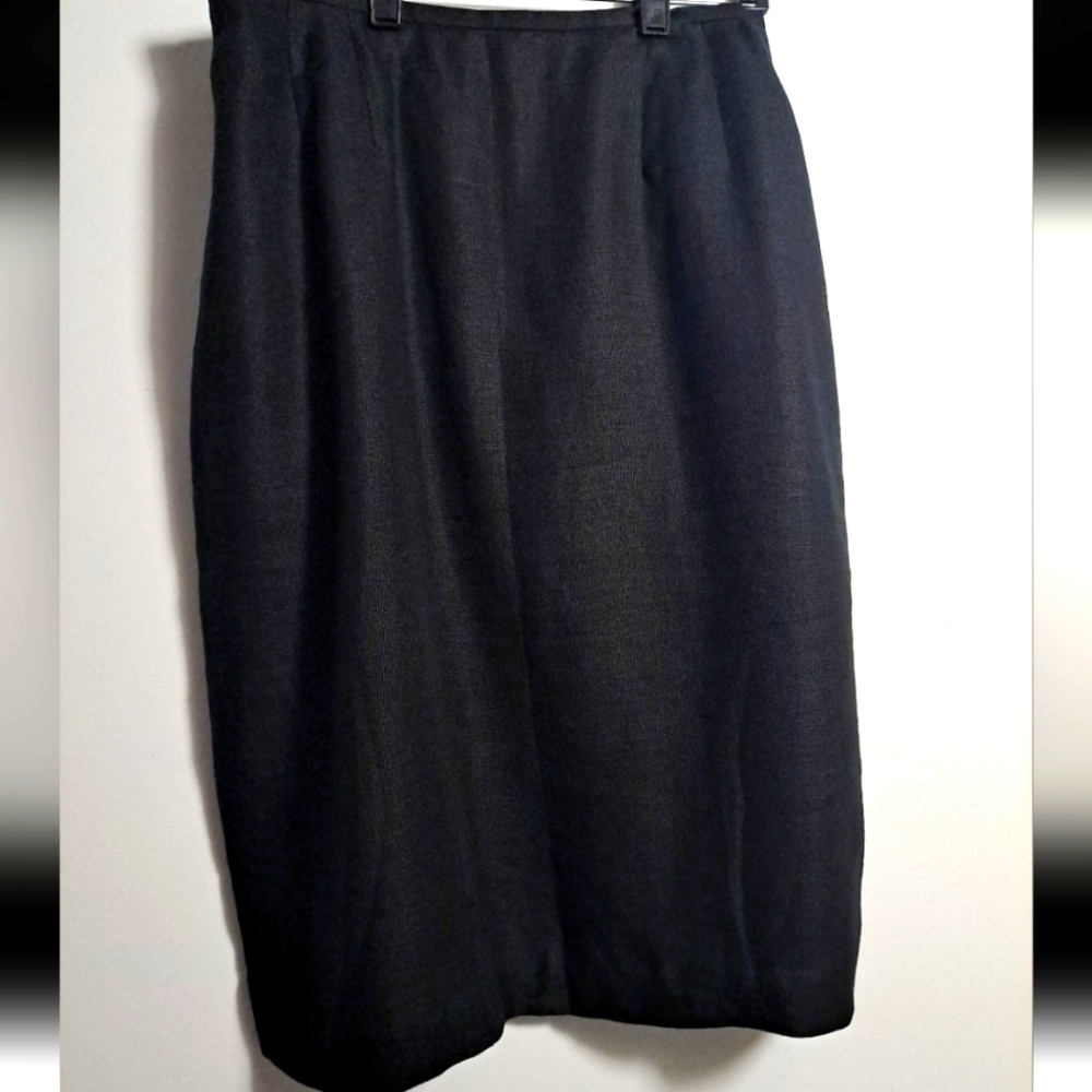 Vintage Jennifer Moore 100% Linen Knee Length Pencil Shape Skirt Women's Size 14